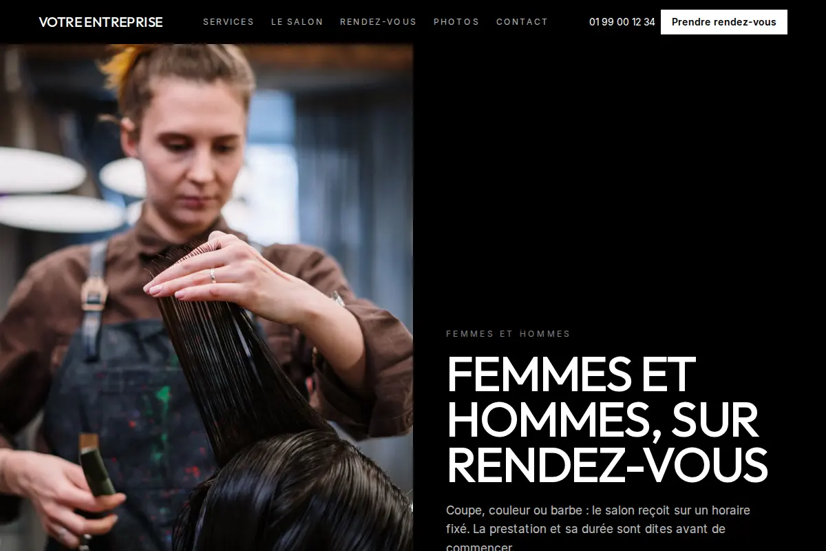 Aperçu du modèle Salon pour un coiffeur