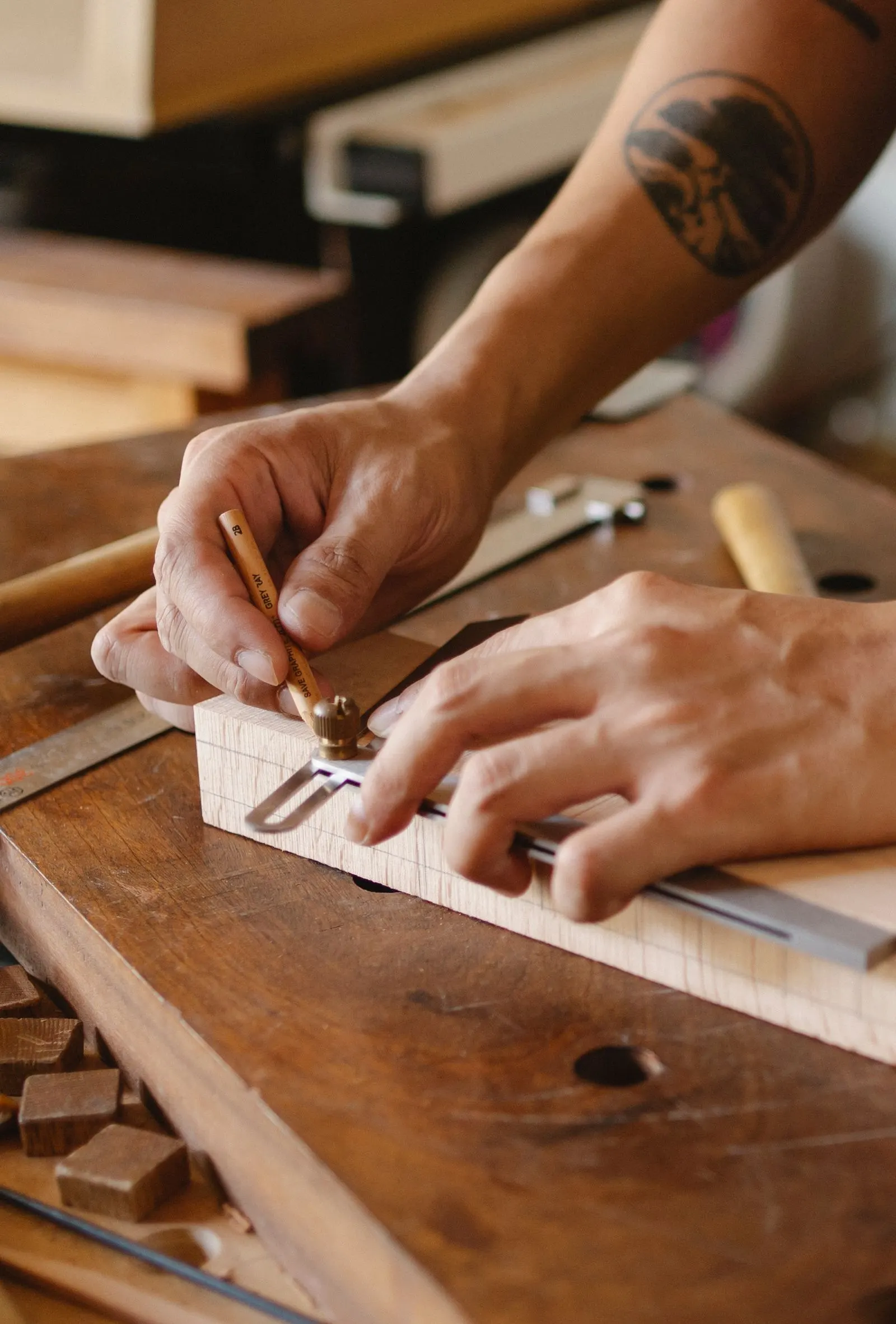 Traçage d’une pièce de bois